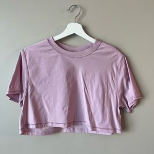 Lululemon All Yours Cropped T-Shirt - Size  6 - Pink Peony